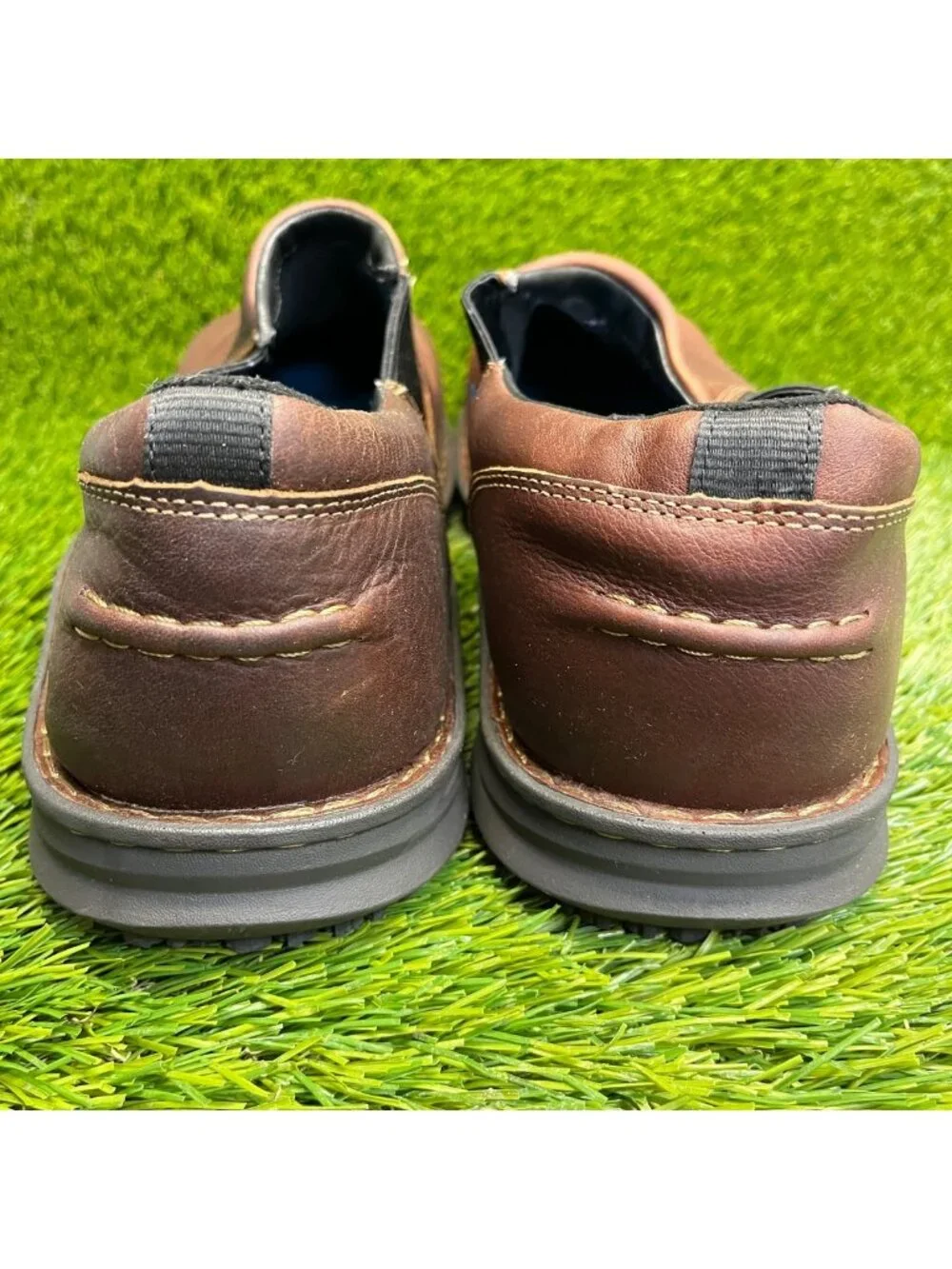 Timberland PRO Gladstone ESD Mens Size 12 Brown Steel Toe Safety Slip-On Shoes